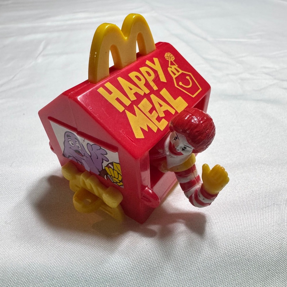 McDonalds 1994 Ronald McDonald Happy Meal Box Train Car Vintage Toy